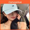Womens Adorable Light Blue Baseball Cap With Unique Fox Embroidery For Spring Style