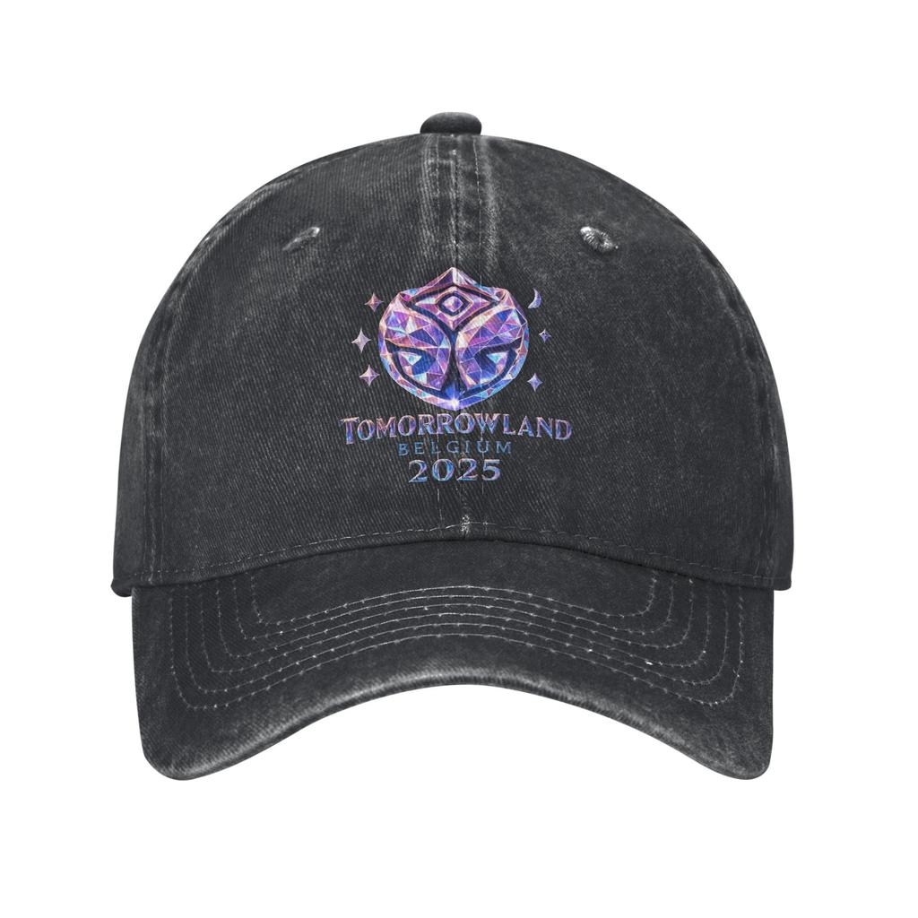 Tomorrowland Belgium 2025 Sun Baseball Cap Fitted Retro Unisex Women Washed Trucker Hat Print Tennis Skate Baseball Caps Gift