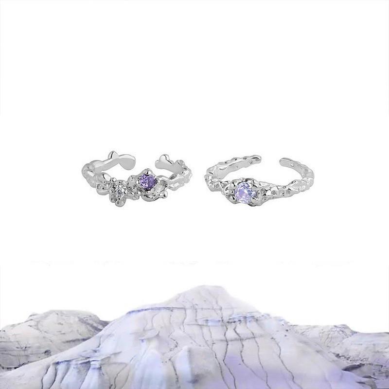 Stylish Ins Inspired Adjustable Ring With Unique Geometry And Dazzling Zirconia Detail