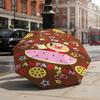 Kawaii Anpanman Cartoon Umbrella Portable Lightweight Travel Umbrella Anti-UV Sunshade Umbrella for Boys Girls