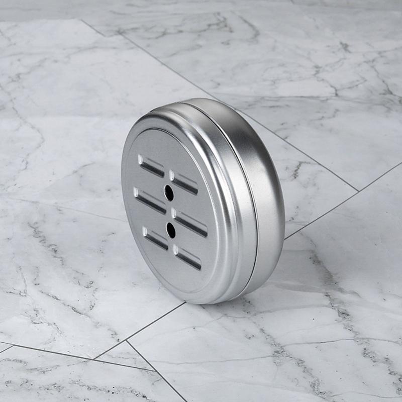 C9GC Set Of 2 Aluminium Metal Soap Box Waterproof Soap Dishes with Drips Rack for Travel and Camping