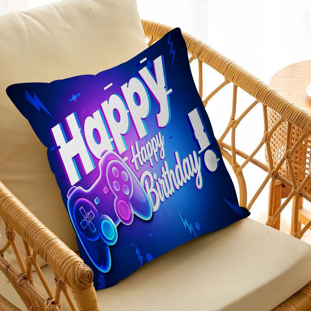 Game On Theme Gamer Pillow Cushion Cover Pillowcase Living Room Sofa Home Decor Customized