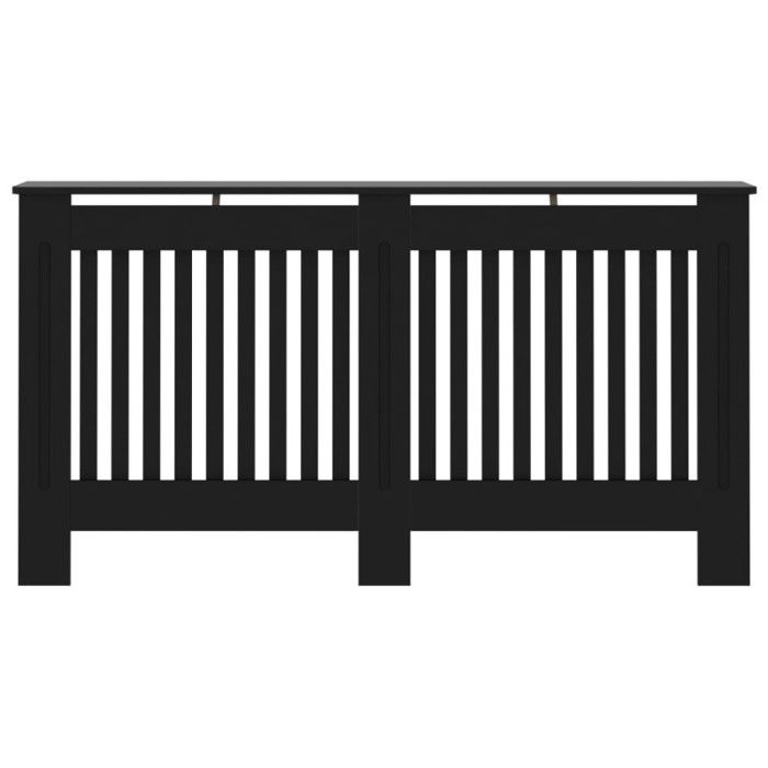 Cache-radiateur - VIDAXL - Noir - MDF - Espace de rangement pour livres et ornements