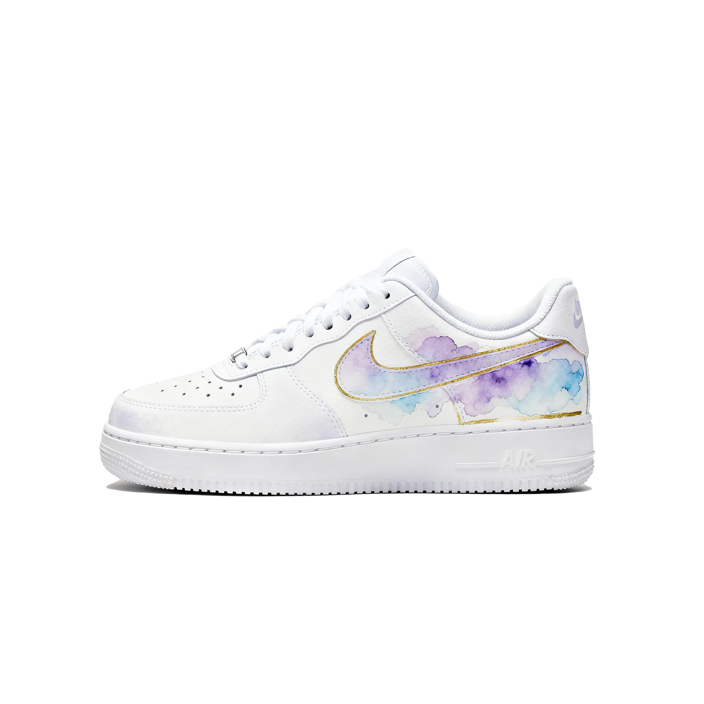 

Nike Air Force 1 Cloudscape Gilded Abrasion Resistant Low top Skateboard Shoes Unisex White Purple CW2288-111(Team619-) 42