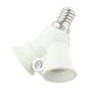 E14 To 2E14 Screw Light Bulb Socket Double Fitting Lamp Adaptor Splitter Tool UK