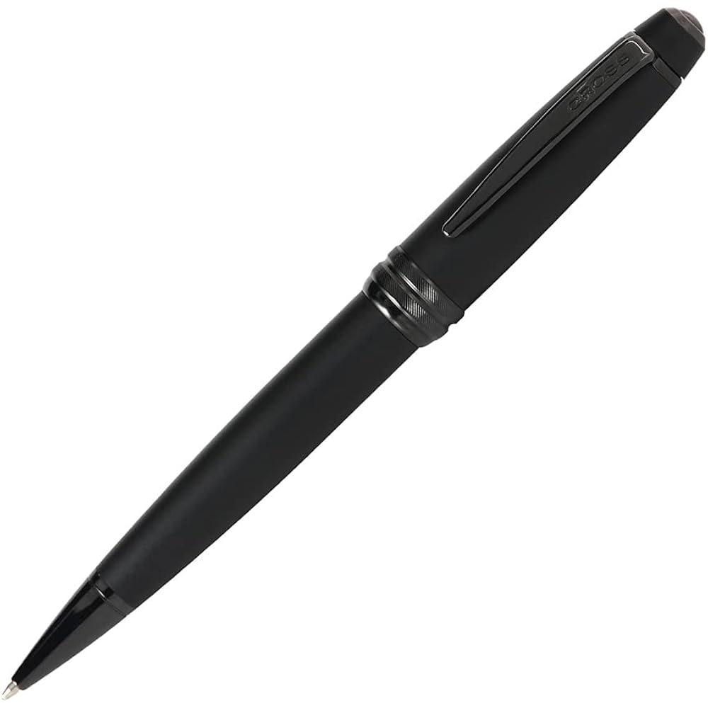 CROSS Ballpoint Pen, Oil-Based, Bailey, Matte Black Lacquer, NAT0452-19, Officially Imported