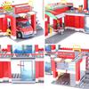 HUIQIBAO 774 Stück Stadt Feuerwache Modell Bausteine Jungen Feuerwehrauto Pädagogische Konstruktionssteine Spielzeug Für Kinder