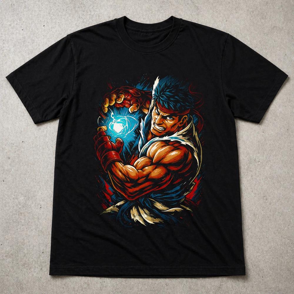 Street Fighter Ryu Hadouken T Shirt Retro Arcade Fighter Tee Adults Kids 2XL