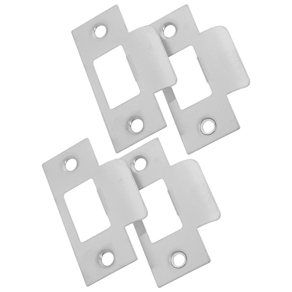 4Pcs Stainless Steel T-Shape Door Strike Plate Set for Interior Doors Door Latch Reinforcement Security Enhancement Modern Sleek