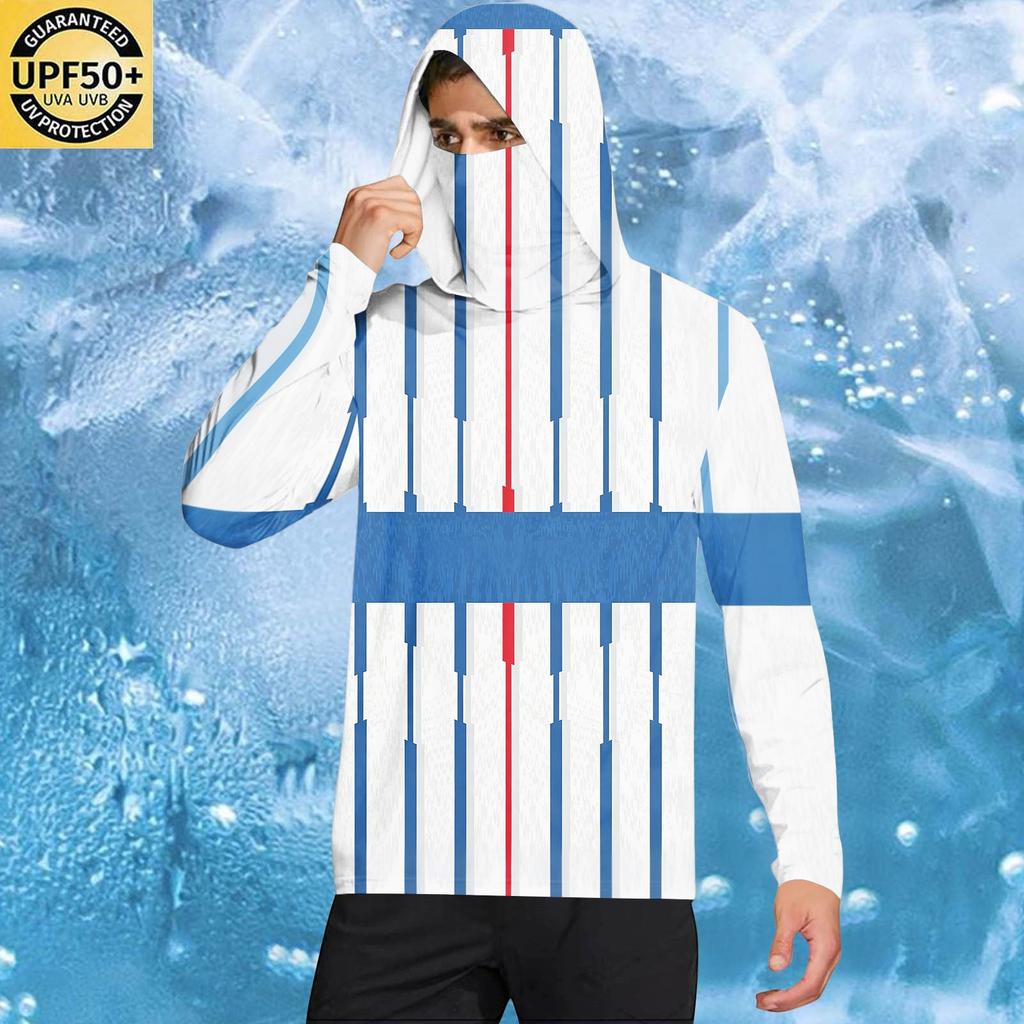 Men's Casual Hooded Long Sleeve Sunscreen Top