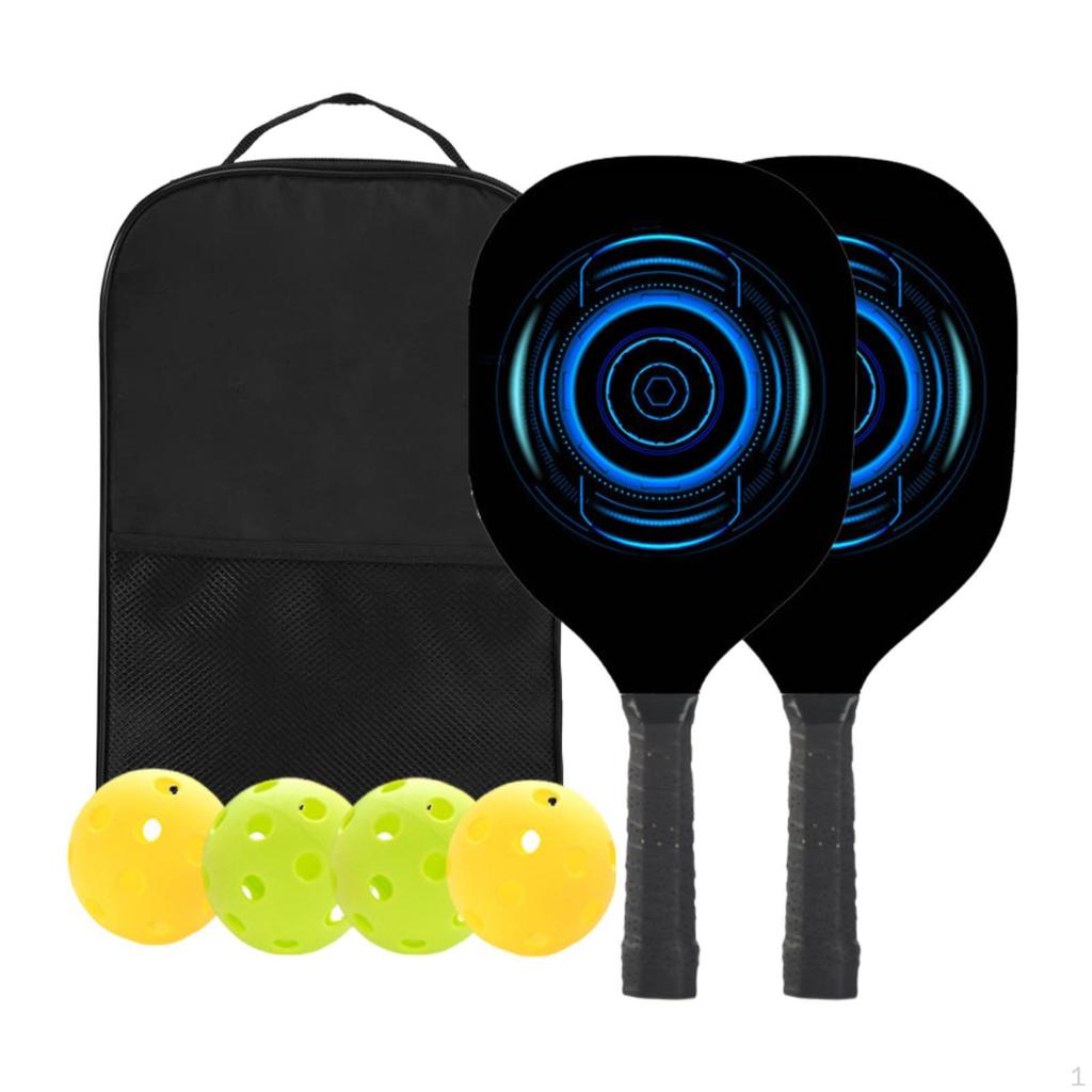 Pickleball Paddles Portable Racquets for Indoor Outdoor Beginners Style A