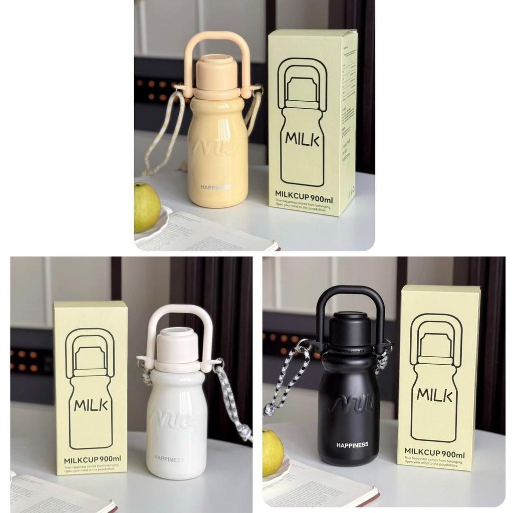 Modern Minimalist Insulated Travel Mug With Carrying Rope For Office And Outdoors