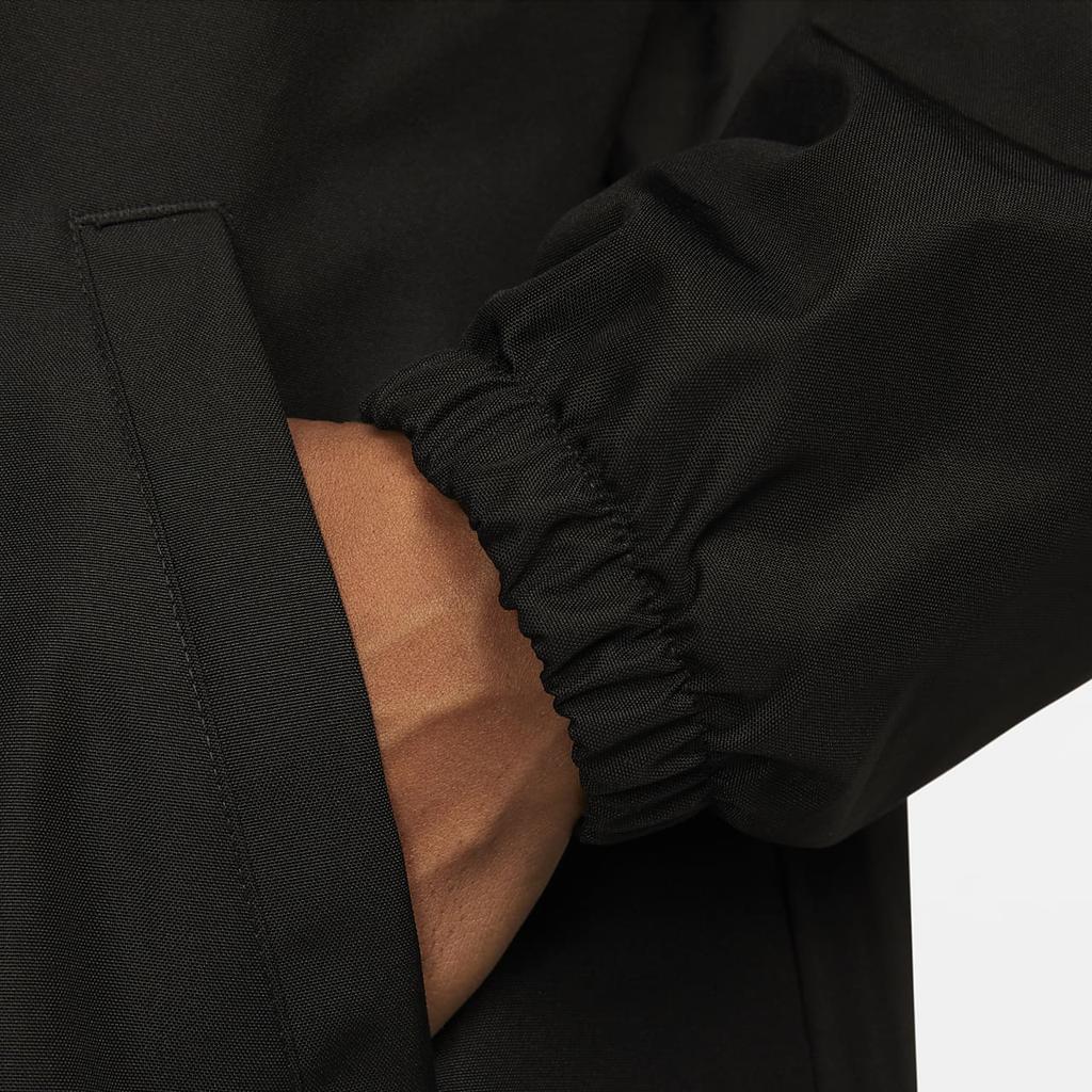 Nike Chaqueta Coach Auténtica de Color Sólido con Forro para Hombre Ropa Exterior Negro FD7844-010