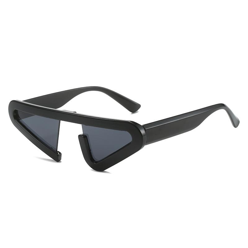 Y2K Unisex Sunglasses Trend Geometric Triangle for Women Men Transparent Frame Streetwear Shades with UV400 PC Lens