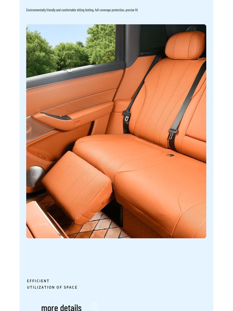 AITO M8 Nappa Leather Seat Cushion: Full Car, Five-Seat, Four Seasons, Eco-Friendly Ventilation, Auto Interior Accessories.