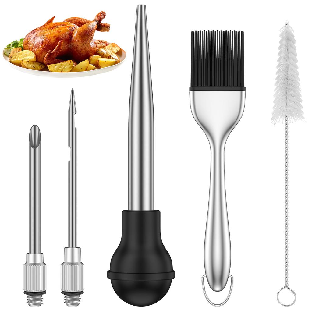 Seasoning Sauce Injection Pump BBQ Meat Syringe Turkey Chicken Squirt for Home Kitchen Cooking Marinade Tool Injection Dropper