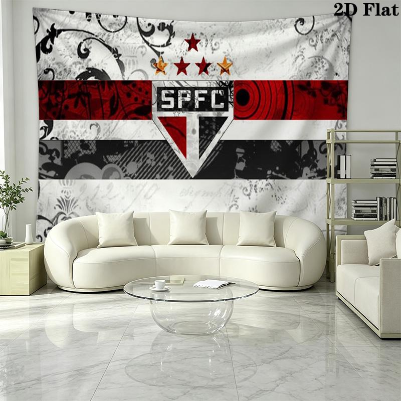 Sao Paulo FC Wall Tapestry Aesthetic Wall Hanging Printed Fabric Blanket Decorative Tapestries for Bedroom Living Room Home Decor