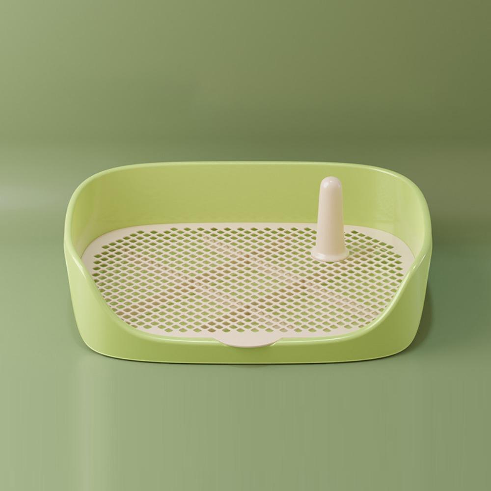 Plastic Dog Potty Tray Heightened Fence With Pillar Pet Training Toliet Prevents Splash Mesh Grid Panel Dog Pee Pad Holder Tray