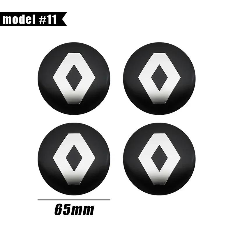 For Renault Austral Kadjar Megane Captur Arkana Dacia Logo Rim Cover 4Pcs 56mm 60mm 65mm Car Wheel Center Hub Cap Stickers