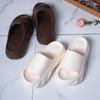New summer cool slippers women's indoor and outdoor wear wear wear-resistant and non-slip one-word flip-flop muffin platform slippers beach shoes