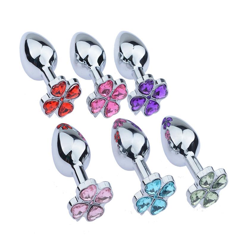 Srebrny Koniczynka Szczęścia Korek Analny Konwencjonalne Alternatywne Zabawki Seksualne Masażer Prostaty Dildo Korek do Pupy Stymulator Zabawki Seksualne Anal