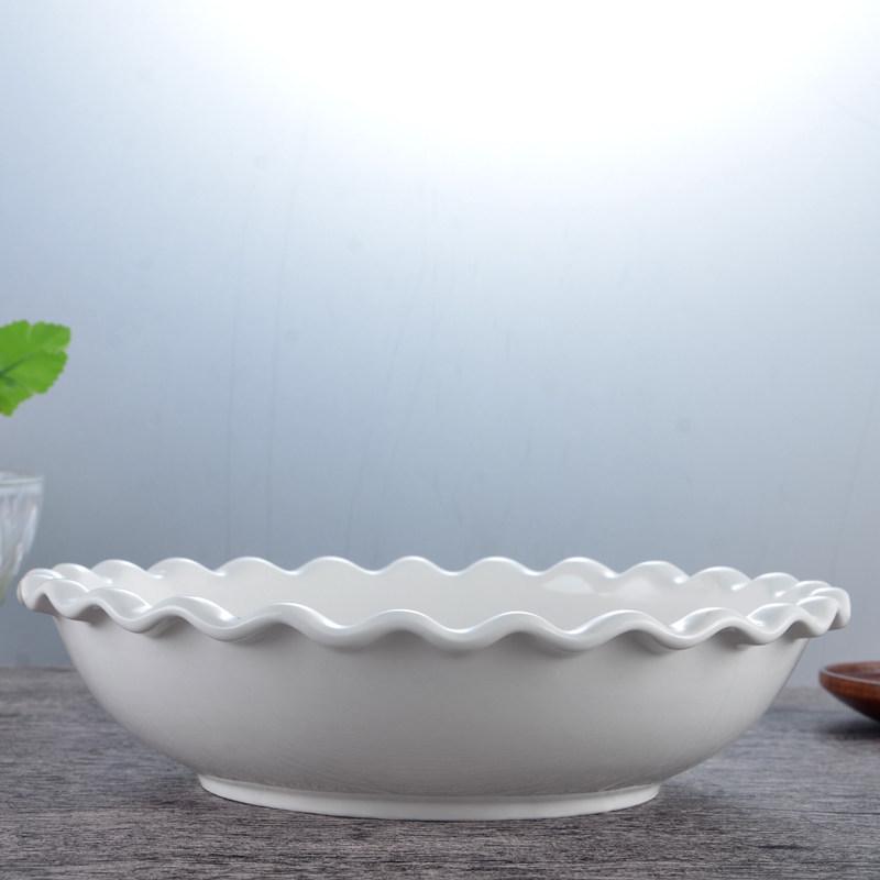 Creative Odd-Shaped Ceramic White Soup Bowl - Hotel & Home Tableware