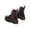DR. Martens Leder Dicke Sohle Runde Zehe 8 Ösen Kurze Stiefel Unisex-Stiefel Tiefrot 27311626