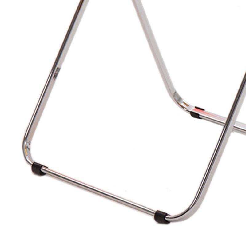 Acrylic Folding Chair Electroplated Silver Legs Folding Dining Chair Clothing Store Photograph