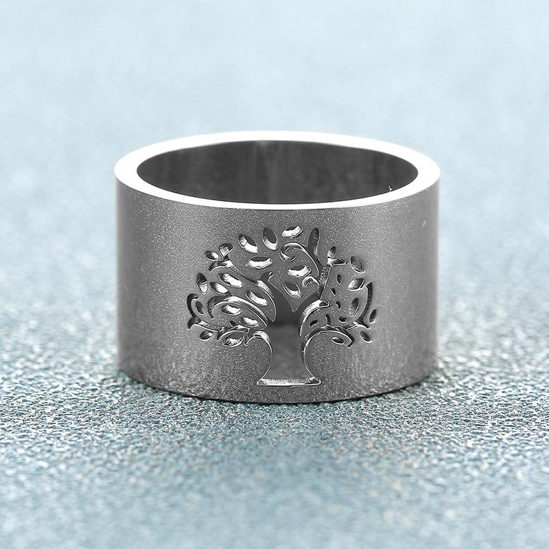 Vegetarian Ring Index Finger Ring Jewelry Hollow Tree of Life Ring, Women's Simple Ring Personalized Accessories 2026
