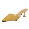 Oneword Flat Sandals For Women With Velvet Upper And Pointed Toe For Summer Casual Wear
