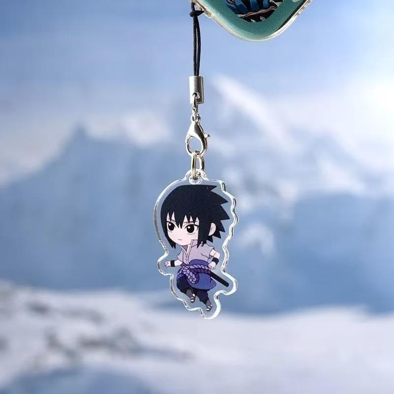 Anime Naruto Acrylic Keychain Accessaries Uzumaki Naruto Cartoon Keyring