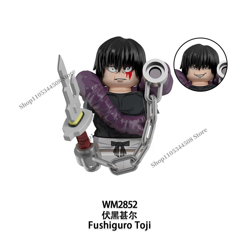 Jujutsu Kaisen Anime Bausteine Fushiguro Toji Tsukumo Yuki Hanao Choso MINI Cartoon Puzzle Bausteine Sammlung Geschenk