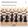 1 Set Children'S Puzzle Toys 3 In 1 Chess Board Folding Wooden Portable Chess Game Board For Adults
