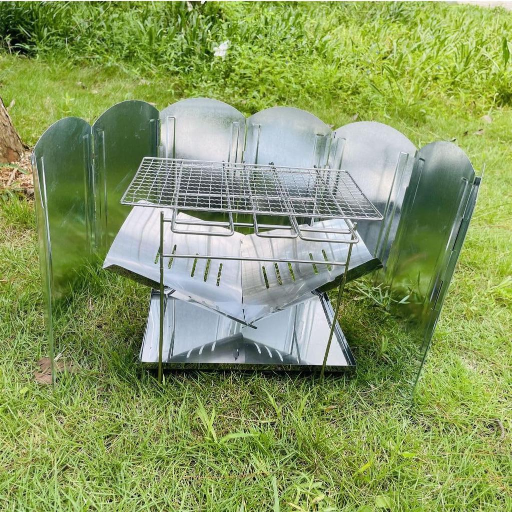 ACURACE Folding Campfire Set, Compact, Lightweight, Foldable, for Solo Camping, Includes Net and Storage Case