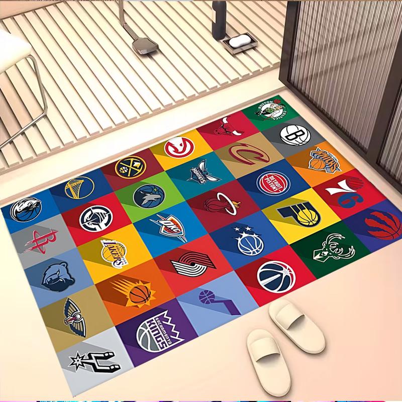 NBA basketball Print Rug, Washable Floor Carpet, For Entryway Dorm Laundry Room Office Study, Home Decor Birthday Christmas Gift
