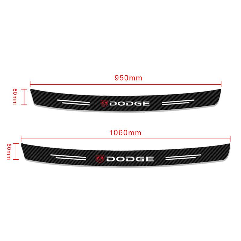 1pcs Carbon Fiber Car Trunk Rear Bumper Sticker Guard Plate Protector for Dodge SXT Challenger Charger 1500 Stratus Dart Dakota Charger Avengr Durango