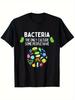 Funny Bacteria The Only Culture Some People Have Biology Graphic T-Shirt - 100% Unisex Casual Tee with Colorful Microbe Design, Regular Fit Sizes S-XX
