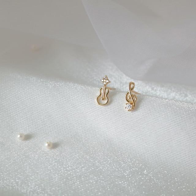 

Серьги-гвоздики с асимметрией из стерлингового серебра 925 пробы и позолотой 14 карат, женские изысканные повседневные универсальные украшения серебряный