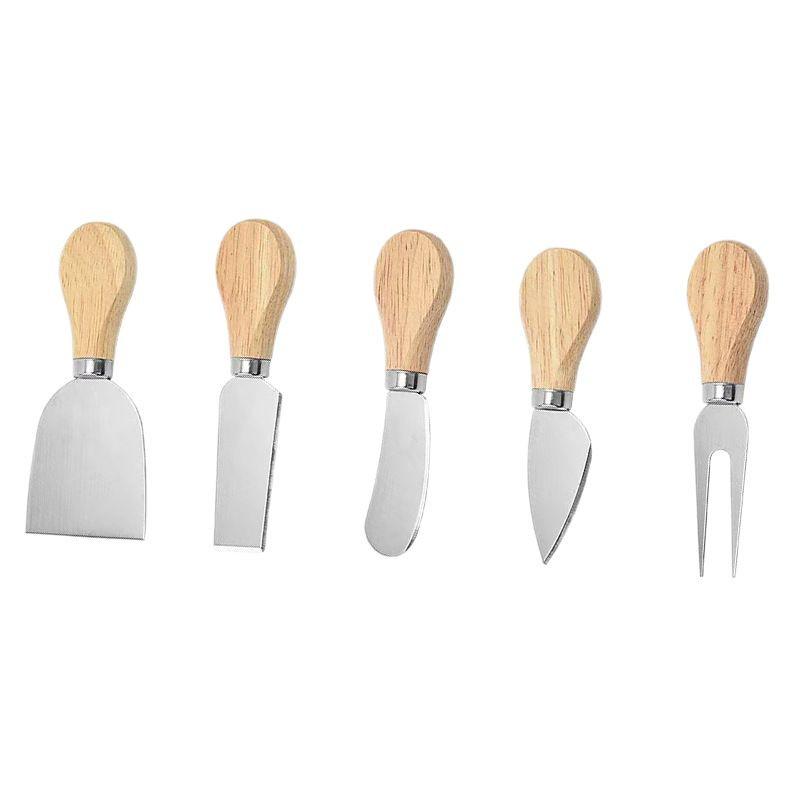 Stainless Steel Cheese Knife Set with Wooden Handle
