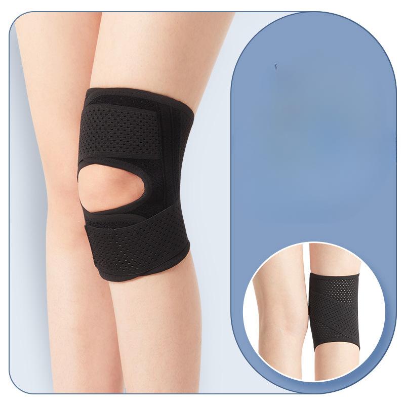 

Посилені компресійні наколінники з бічними стабілізаторами Дихаючі регульовані наколінники для лікування болю в коліні артриту відновлення після травми LXY XL чорний