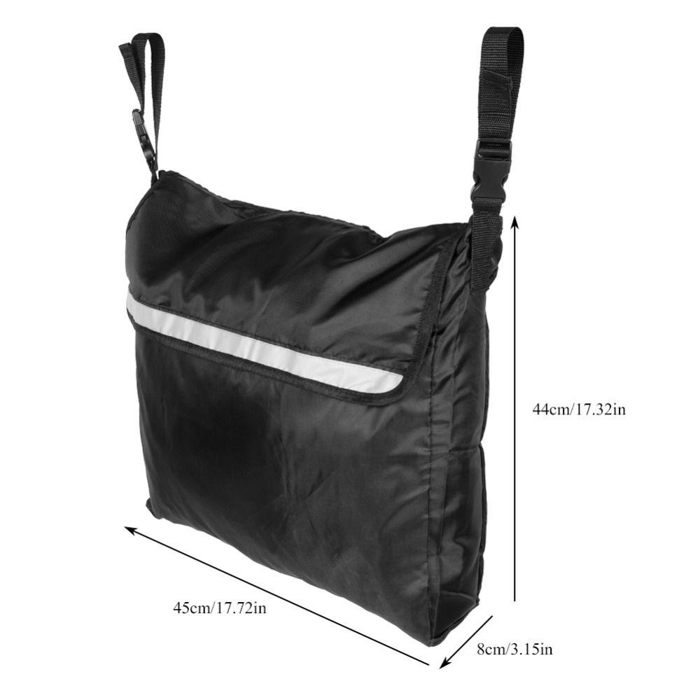 Multifunctional Wheelchair Bag Large Capacity Reflective Stripe Wheel Chair Storage Tote Adjustable Straps Premium Oxford Cloth