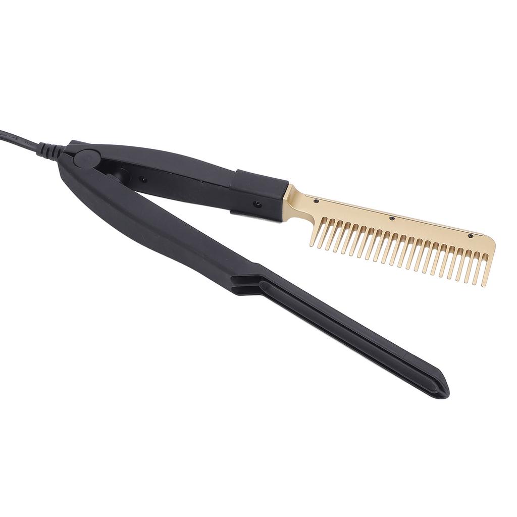 Multifunctional Hair Straightening Comb Safe Wet Dry Use Portable Styling Comb for Home Use EU Plug