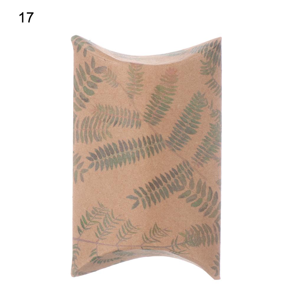 10PCS Mini Kraft Paper Candy Box Present Pouch Gifts Packaging Bag Pillow Shape Boxes Birthday Wedding Decoration Party Supplies