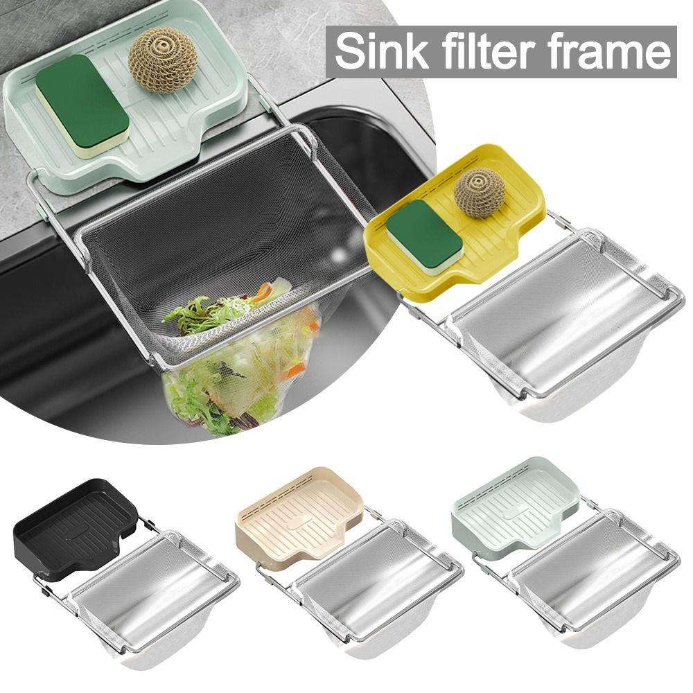 

Foldable Sink Rack Drain Rack Waste Draining Net Rack Multifunction Sink Strainer