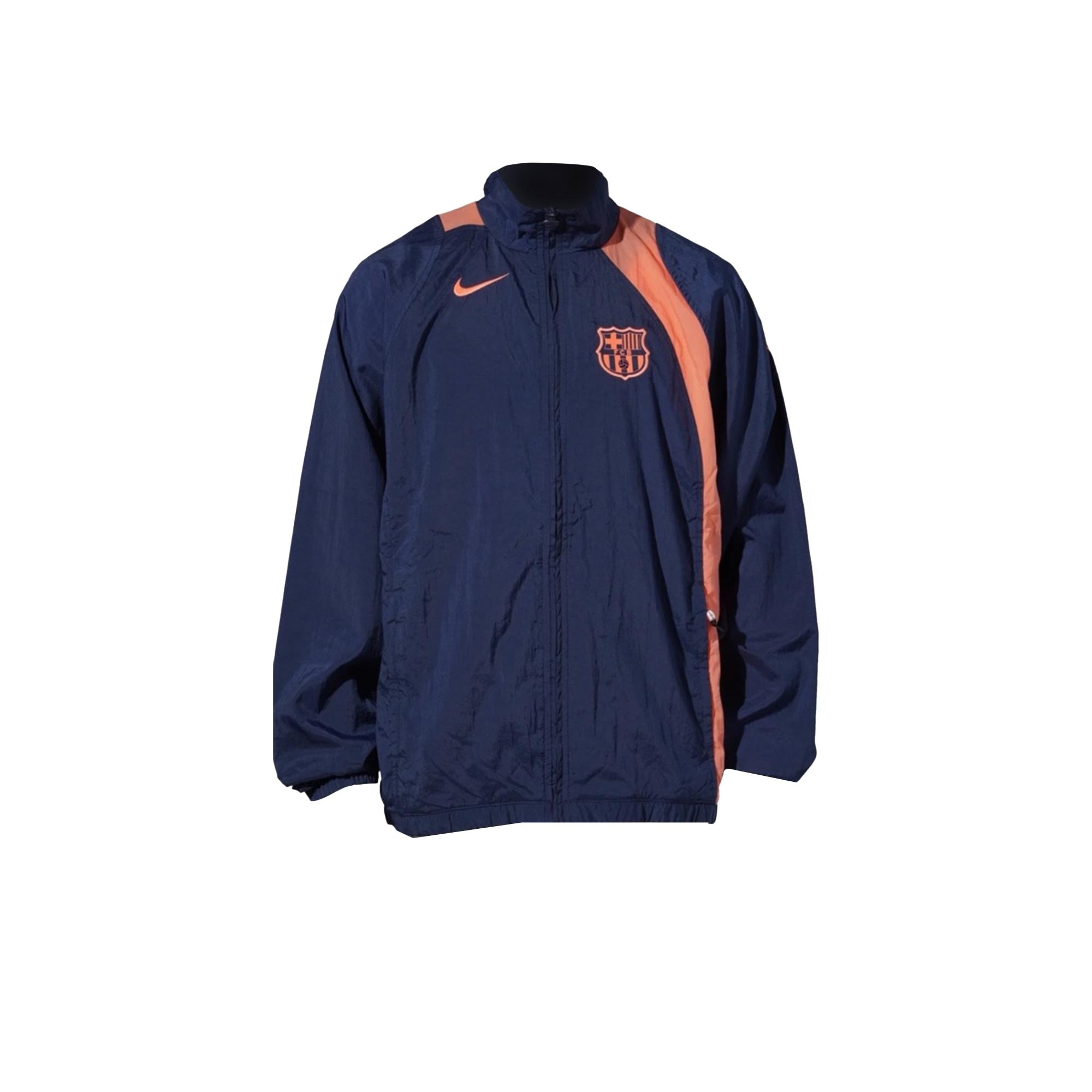 Nike X Barcelona Football Club T90 Stand Collar Zipper Badge Jacket Unisex Jackets HQ9735-410 XL