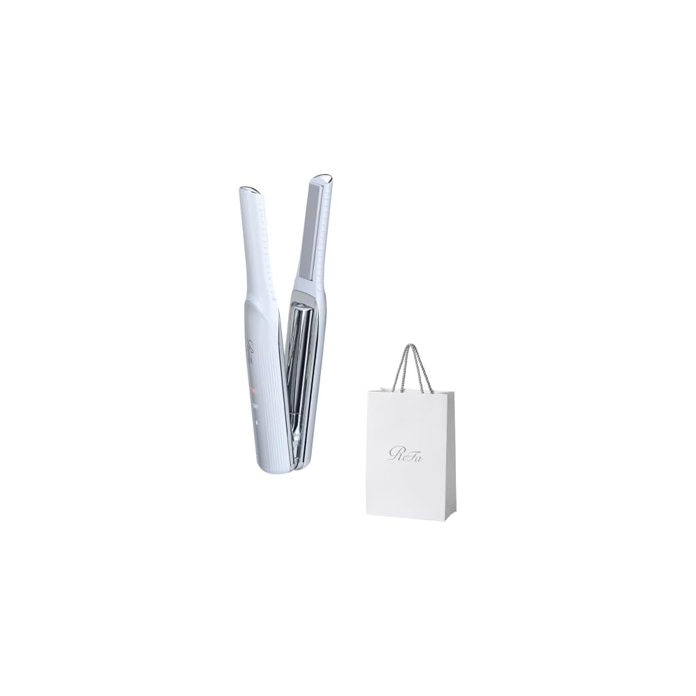ReFa FINGER IRON Original White Hair Styling Tool with Shopping Bag
