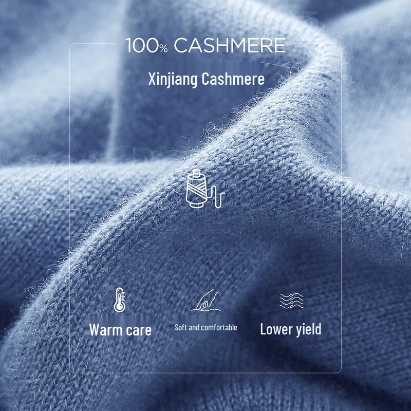 Commomboca Damen Kaschmirpullover mit halbem Stehkragen