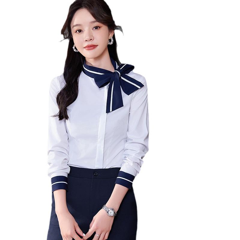 Women's Professional Workwear Set: Long & Short Sleeve Suit for Beauticians and Receptionists, High-End Spring/Autumn Style.