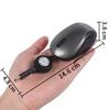 Retractable Wired Mouse with 1000 Retractable Small Mini Optical for Compatible with Gray Ultra-compact, Type-C Connection, DPI, Cable, Size, Mouse,