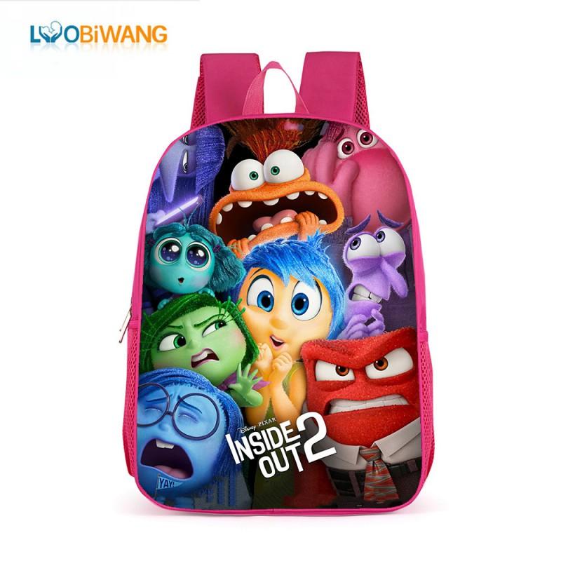 Inside Out 2 Kids School Backpack 17 Inch Oxford Fabric Bag Girls Boys Lightweight Anti-Theft Comfortable Student